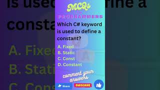 Which C# keyword is used to define a constant?