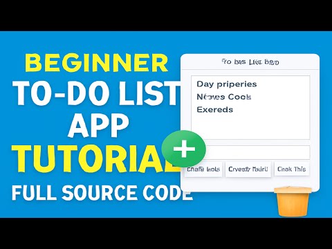 Beginner-Friendly To-Do List App Tutorial | Full Source Code Included!