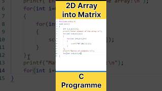 Two Dimensional array in C #tech #programming #coding #array #2darray