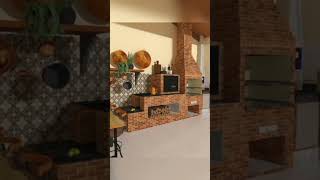 Decorações/ cozinhas com fogão a lenha🔥 #inspiration #cozinha