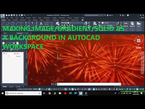 How to use Image/Gradient/solid as a background in AutoCad workspace