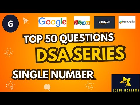 Single Number || Top 50 Questions || DSA Series || Jcode Academy || In Tamil