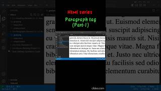 paragraph tag (part-1) html series!#html #paragraphtag #ptag #viral