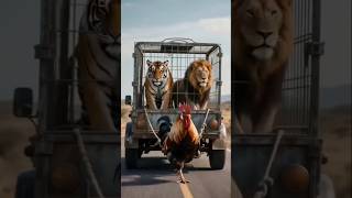 मुर्गे ने बिल्ली ओर शेर  के साथ क्या किया #ytshorts #shorts #funny #vairalvideo #ainovastory