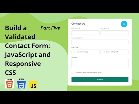 Build a Validated Contact Form: HTML, CSS & JavaScript (Part Five)