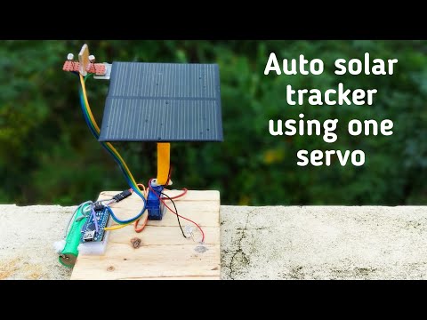 How to make a automatic solar tracker using one servo motor||very easy Arduino project||