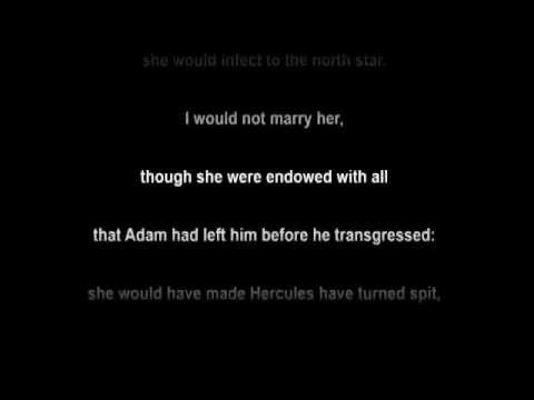 Monologue: BENEDICK - Much Ado About Nothing (Act 2, Scene 1)