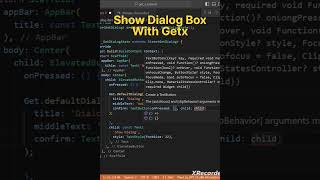 Dialog Box with Getx #getx #flutter #dart #firebase #youtubeshorts  #coding