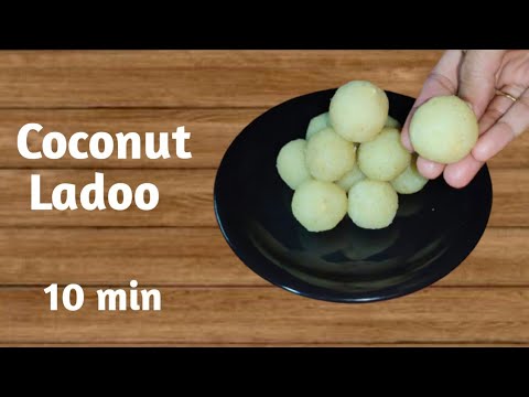 Coconut Ladoo | Instant Ladoo with Condensed Milk | 10 min Easy Ladoo | Krishna Jayanthi Special