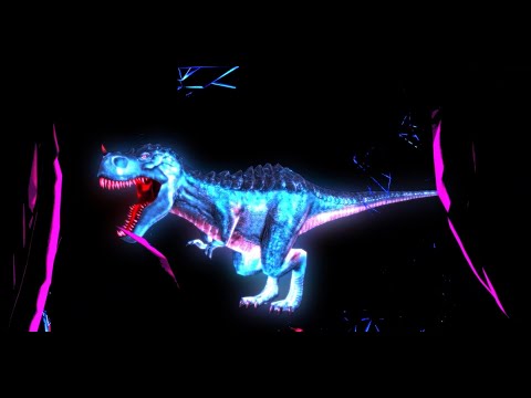 Dinosaurs Hologram 3d video | Jurassic park | Black background | free VFX