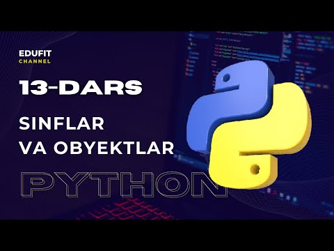 13-dars | Python | Sinf va obyekt