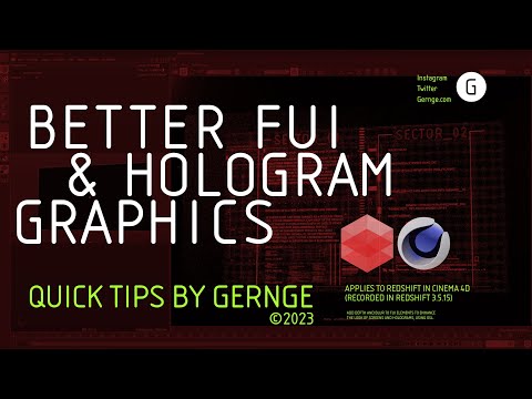 Gernge Quick Tips - Hologram & FUI Graphics | Cinema 4D Redshift