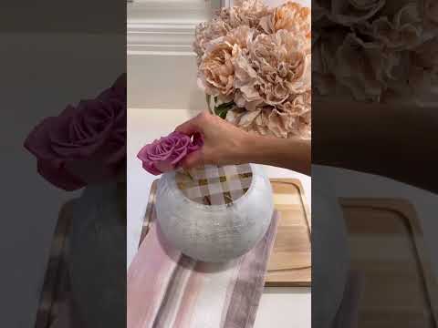 Valentine’s Day flower arrangement with store bought roses!