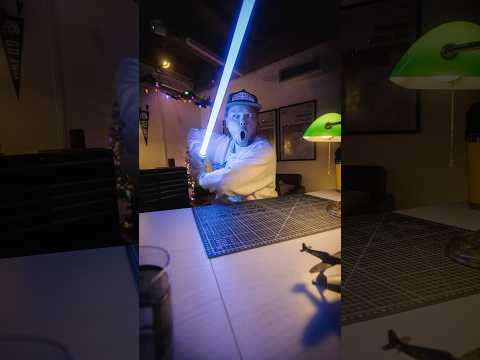 My FIRST LIGHTSABER😱 #fyp #lightsaber #obiwankenobi #starwars