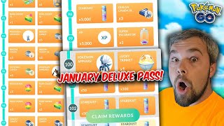 January Deluxe GO Pass Completed & THIS Is What I Got! (Pokémon GO)