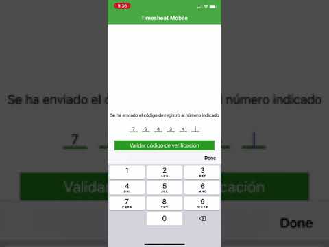 Proceso de instalación y registro de la aplicación móvil Timesheet.