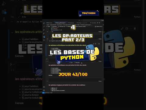 JOUR 43/100 Les opérateurs 2/3