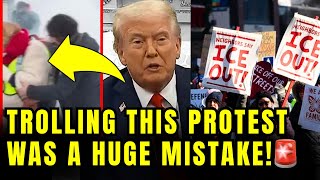 🚨Trump Supporter Tries To TROLL Anti-ICE Protesters...BIG MISTAKE