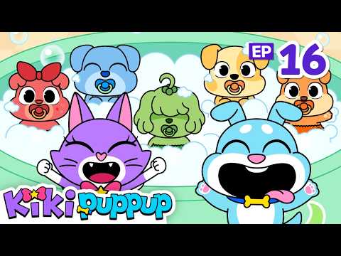 [NEW] Five Little Dogs 🐶 | EP16 | Learn Colors | Animal Songs | Kikipuppup Nursery Rhymes
