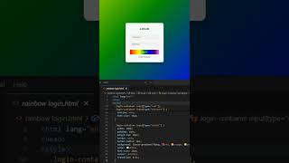Simple Login Form using HTML & CSSClean UI Design#coding #webdevelopment #shorts