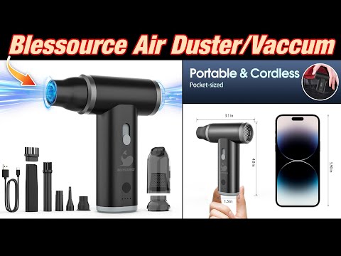 Blessource Air Duster Vacuum Test & Review - Blow up Air Mattress, Air Pillow - Vacuum Bag Test