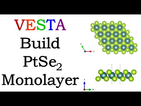 VESTA Software - Build Monolayer PtSe2