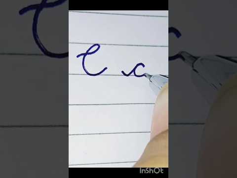 letter C c in cursive 🖋✍️ #cursive #cursivealphabets #cursivewriting #capitallatter #shorts