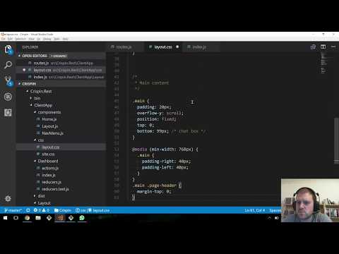 Crispin 34: ReactJS, CSS, UI work