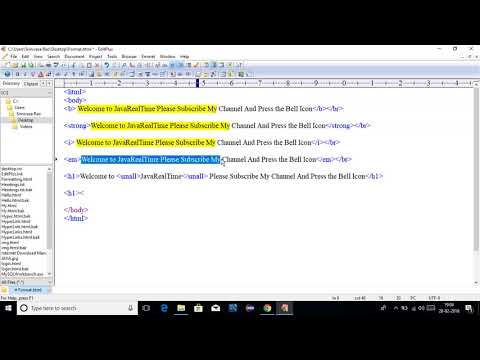 HTML Text Formatting  || HTML Formatting Tags ||  Text Formatting Tags
