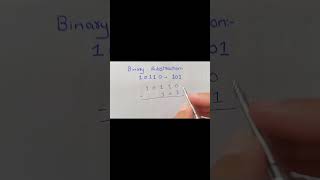 Binary Subtraction in Seconds! 💻 | Math Trick #shorts#youtubeshorts #federalboard #computer