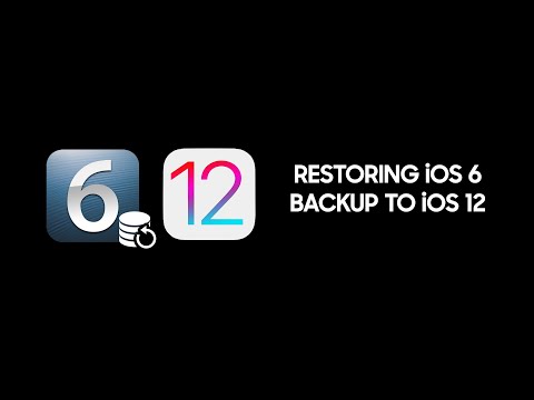 Restoring iOS 6 backup to iOS 12 iPhone