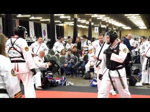 ATA 2011 Black Belt Nationals- Mens 1st d sparring 40-49: J Bill vs M Mudron