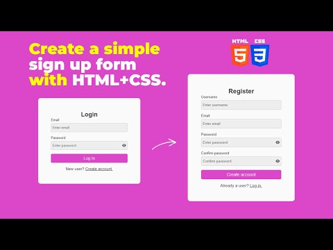 How to create a sign up form with HTML and CSS