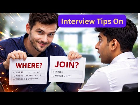 SQL Interview Preparation: WHERE vs HAVING & JOINs Explained Clearly #sqlinterview #jobinterview 