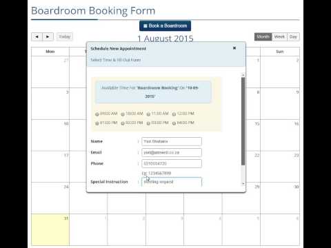 Event/Appointment Booking Form