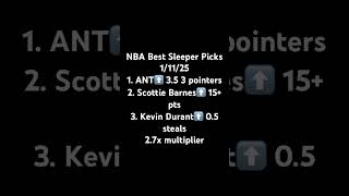 Top NBA Sleeper Picks 1/11/25 #nbabets  #podcast #cashout #sleeperpicks