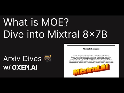 Deep dive into Mixture of Experts (MOE) with the Mixtral 8x7B paper