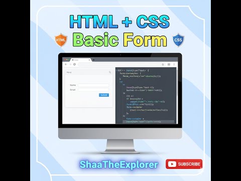 Create a Simple HTML & CSS Form | Beginner Web Design Tutorial எளிய HTML & CSS Form உருவாக்குவது