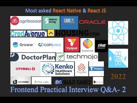 React Native Practical Interview Questions - 2 || Most asked || Frontend Interview || React