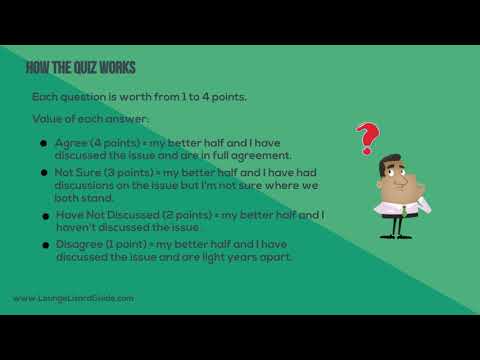 The Lounge Lizard's Marriage & Divorce (very humorous) Compatibility Quiz