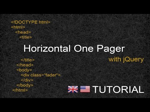 Horizontal One Page Animation with jQuery - Tutorial [ENG]