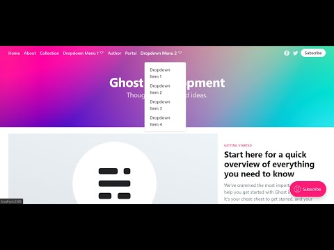 Support Dropdown in Ghost Casper theme