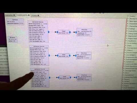 Description of GnuRadio flowgraph - interferometer recording