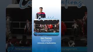 Don Thomas -  International Tourism & Hospitality Management from the University of Bedfordshire.