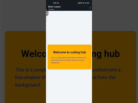 Basic Layout. #coding hub #shorts #viral