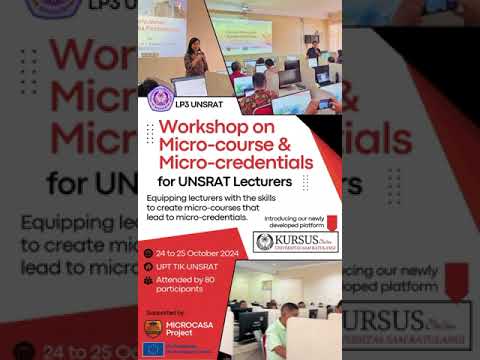 Workshop on Micro-course and Micro-Credentials’ #microcredentials #microlearning