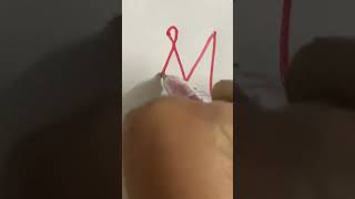 Calligraphy for letter M#calligraphyfamily #calligraphyalphabet #calligraphicalphabets 🌞💖