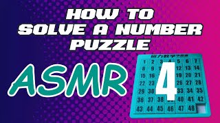 ASMR 4 | HOW TO SOLVE A NUMBER PUZZLE 