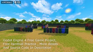 Free Paintball Practice, Godot Engine 4 Full Game Source Code