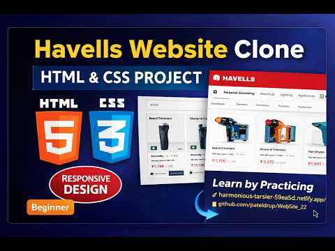 Havells Website Clone | HTML & CSS Project | Frontend Practice